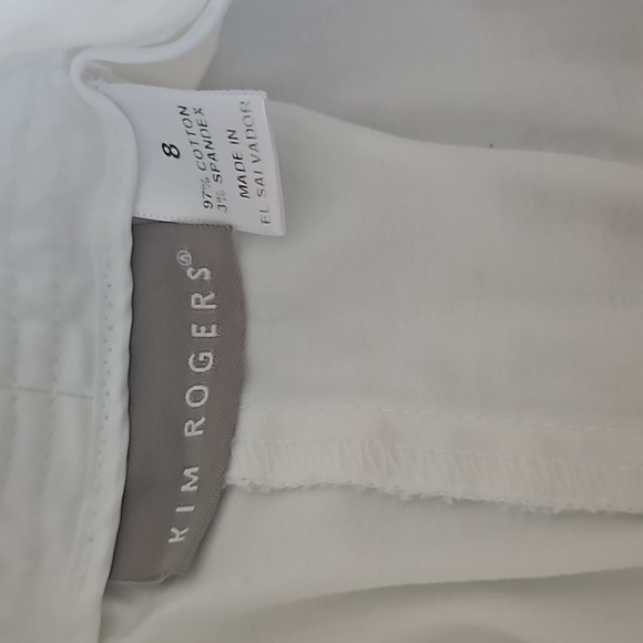 Kim Rogers capris white big button size 8 cotton blend. In excellent con… - Picture 7 of 12